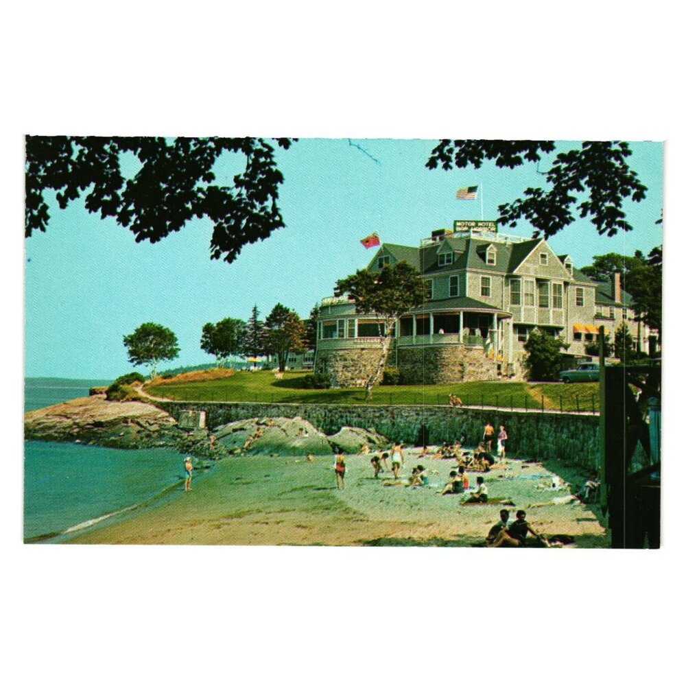 Bar Harbor Hotel Mt Desert Island Maine Vintage Postcard Bromley Inc Boston